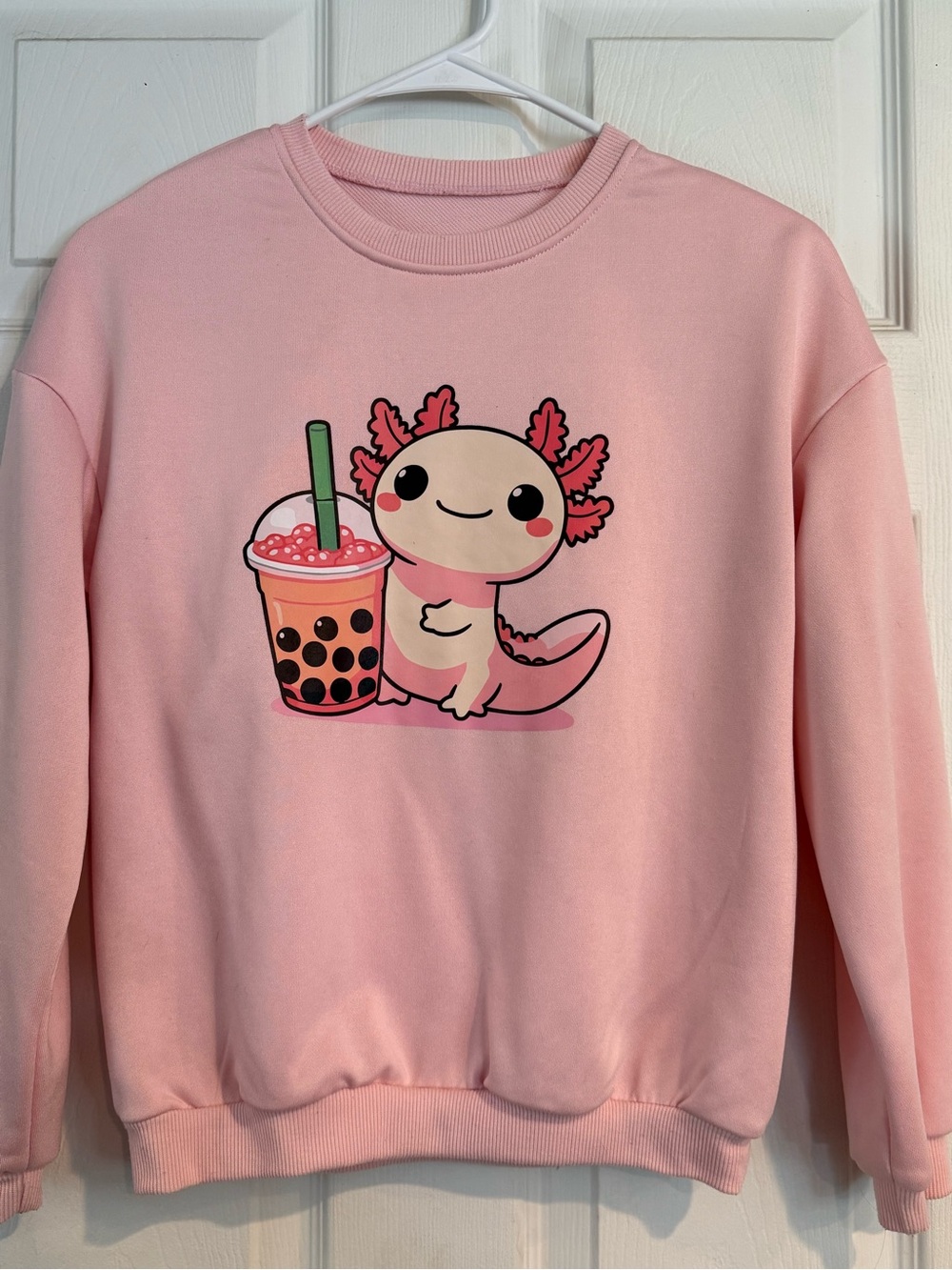 Pink Axolotl Graphic Sweatshirt - Kid’s Cozy Pullover